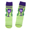 Hallmark Vintage Friends Crew Socks Cotton 1 pk (Pack of 2)