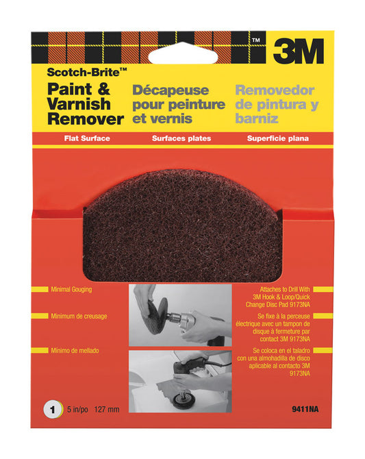 Scotch-Brite 5 in.   Aluminum Oxide Hook and Loop Paint and Varnish Remover Disc 1 pk