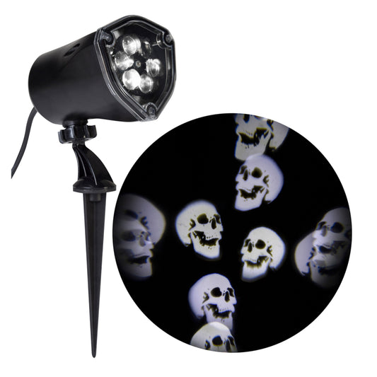 Gemmy Lightshow Skulls Whirl-A-Motion Projector 11.8 in. H x 3.6 in. W 1 pk