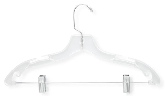 Honey Can Do Hng-01194 Crystal Clear Suit Hanger With Clips 2 Count