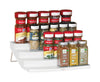 YouCopia SpiceSteps White Plastic/Stainless Steel Spice Rack 24 bottle