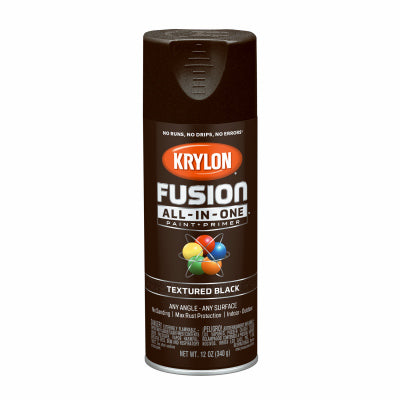 Fusion All-In-One Spray Paint + Primer, Textured Black, 12-oz.