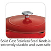 10 in Enameled Cast-Iron Series 1000 Covered Skillet - Gradated Red