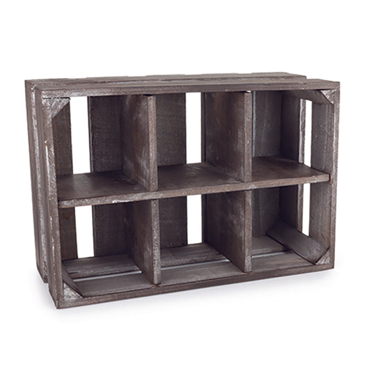 TWINE Marketplace 5-1/2 in. H X 13 in. W X 8-3/4 in. L Brown Empty Display Crate Wood
