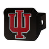 Indiana University Black Metal Hitch Cover - 3D Color Emblem