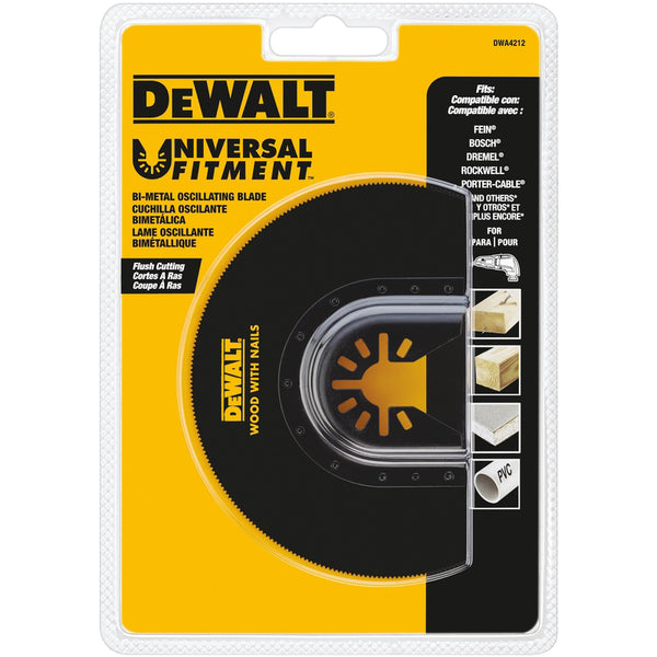 Hoja oscilante redonda de corte al ras de acero de alta velocidad con ajuste universal DeWalt, 1 pieza