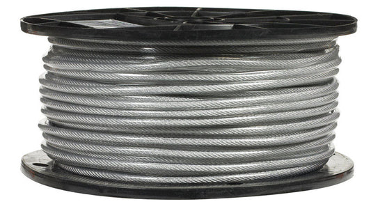 Campbell Clear Vinyl Galvanized Steel 3/32 in. D X 250 ft. L Aircraft Cable