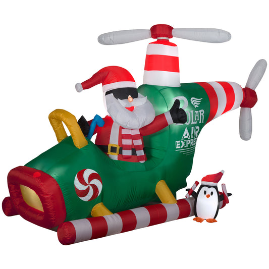 Gemmy LED 70 in. Santa Helicopter Inflatable