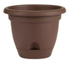 Bloem Lucca 10.8 in. H X 12 in. D Plastic Planter Chocolate (Pack of 6)