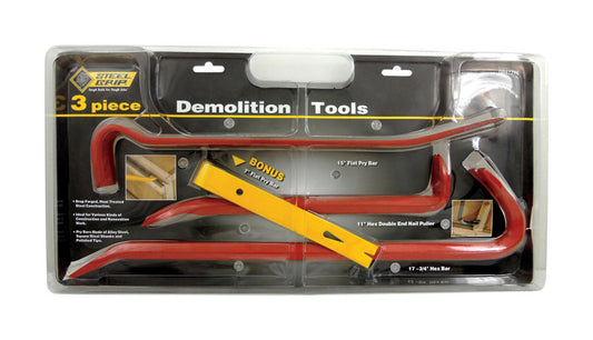 Steel Grip 15 in. 90-Degree Demolition Tool Set 4 pk