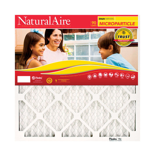 AAF Flanders NaturalAire 20 in. W x 25 in. H x 1 in. D Polyester Synthetic Pleated Air Filter (Pack of 12)