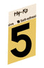 Hy-Ko 1-1/2 in. Black Aluminum Number 5 Self-Adhesive 1 pc. (Pack of 10)