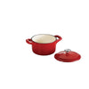 10.5 oz Enameled Cast-Iron Series 1000 Covered Mini Cocotte - Gradated Red