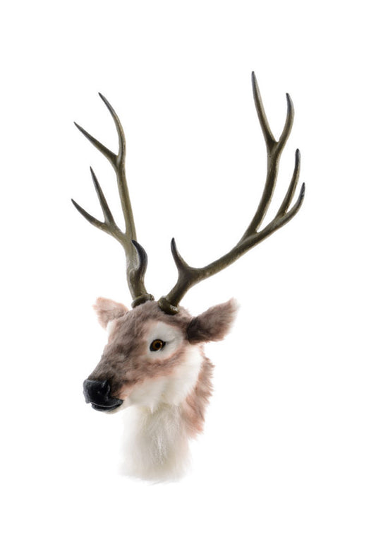Decoris  Plush Deer Head  Christmas Decoration  Brown  Plush  1 pk (Pack of 4)