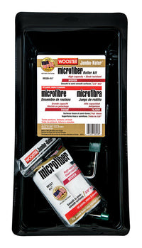 Wooster  Jumbo-Koter  Microfiber  4-1/2 in. W x 3/8 in.  Paint Roller Kit  2 pk