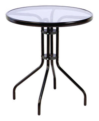 Rio  Hadley  Round  Black  Table