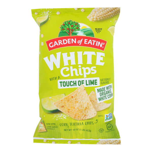 Garden of Eatin' Tortilla Chips - White Corn Chips With Lime - Case of 12 - 16 oz.