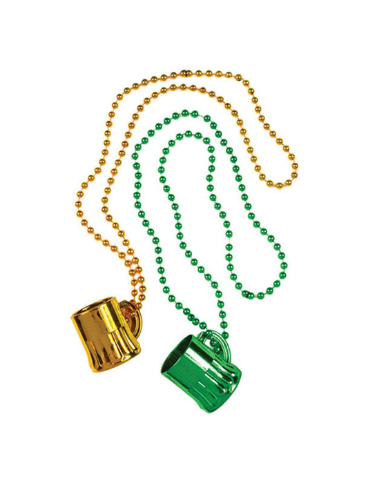 Fun World St. Pats Shot Glass Necklace Plastic 12 pk (Pack of 12)