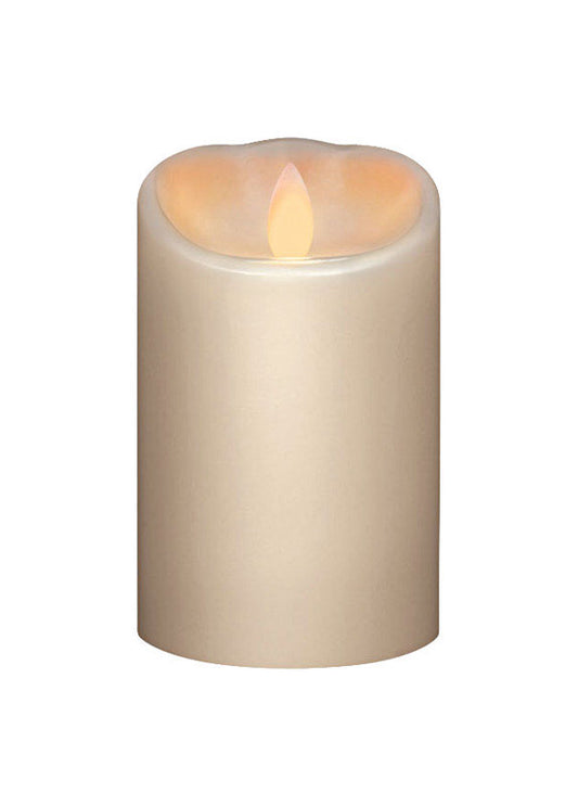 Iflicker Butter Cream Candle 5 in. H (Pack of 4)