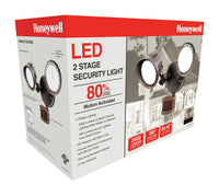 Honeywell  Motion-Sensing  Plug-In  LED  Black  2 Stage Security Light