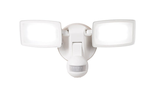 All-Pro Motion-Sensing 180 deg LED White Outdoor Floodlight Hardwired