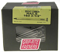 Grip Rite 16C5 5 Lb 3-1/2" Bright Smooth Shank Common Nail
