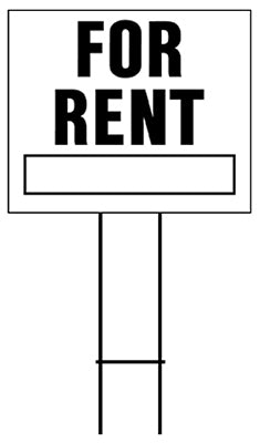 Hy-Ko English For Rent Sign Plastic 20 in. H x 24 in. W (Pack of 5)