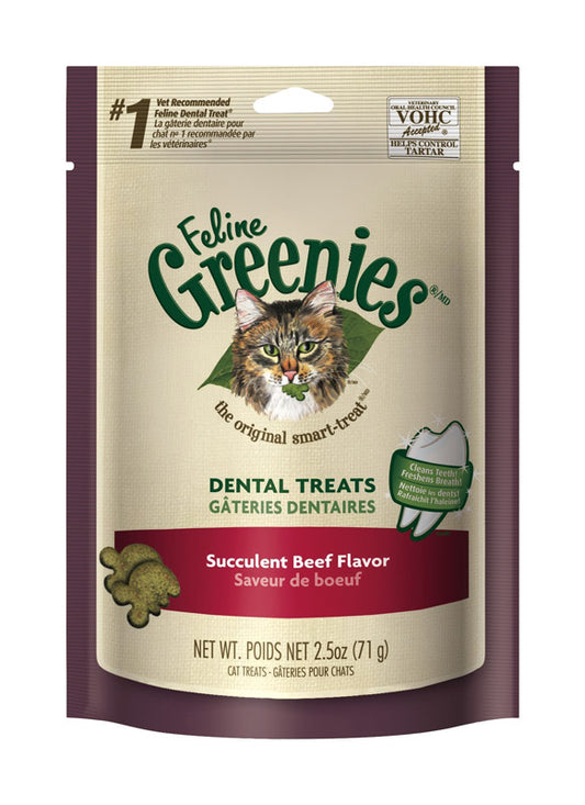 Greenies  Succulent Beef  Cat  Treats  1 pk 2.5 oz.