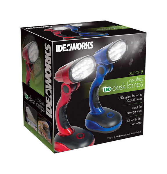 LÁMPARAS DE ESCRITORIO LED - ROJO/AZUL
