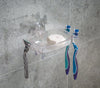 InterDesign  Rain Power lock  Soap Dish  2.2 in. H x 7.5 in. W x 6.1 in. L Clear  Plastic