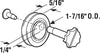 Prime-Line  1-1/2 in. Dia. x 5/16 in. L Nylon/Steel  Patio Roller  2 pk