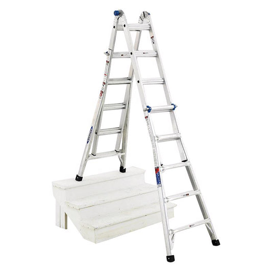 Werner 22 ft. H Aluminum Yes  Multi-Position Ladder  Type IA 300 lb. capacity