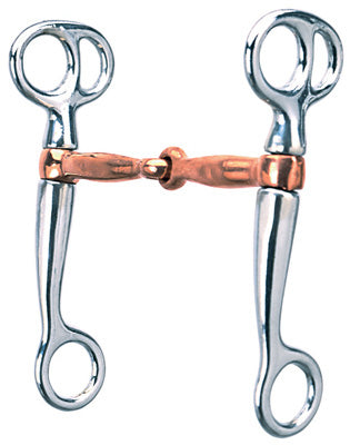 Horse Bit, Tom Thumb Snaffle, 5-In. Copper-Plated Mouth & 6-In. Cheeks