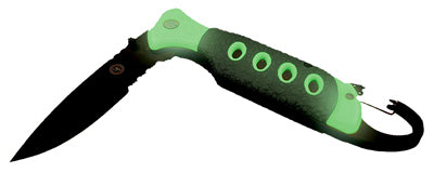 Glo Folding Knife, Green, 3.5-In. Blade