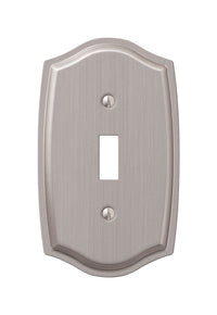 Amerelle  Sonoma  Brushed Nickel  1 gang Stamped Steel  Toggle  Wall Plate  1 pk