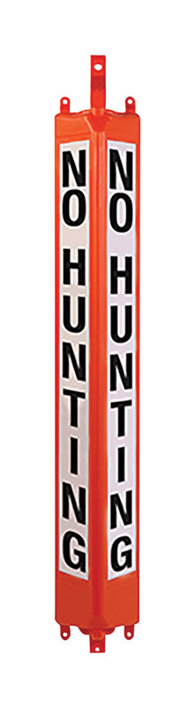 3D Post English No Hunting Sign Plastic 24 in. H x 4 in. W (Pack of 12)