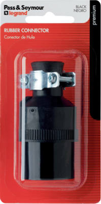 Connector, Residential Grade, Black Rubber, NEMA 5-15R, 15-Amp, 125-Volt (Pack of 5)