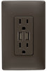 Legrand Radiant 15 amps 125 V Dark Bronze Outlet and USB Charger 5-15R 1 pk