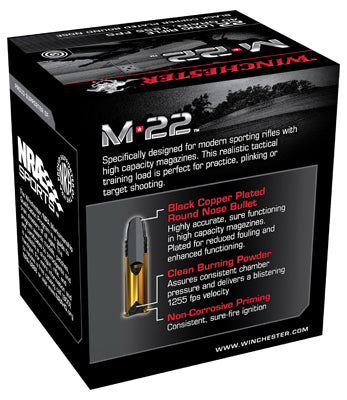 M-22 Rimfire Ammunition, .22  Long Rifle, Round Nose, 1000-Round Box