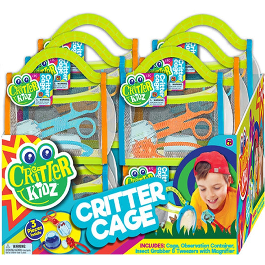 Ja-Ru Critter Kidz Critter Cage Plastic Assorted 4 pc. (Pack of 12)
