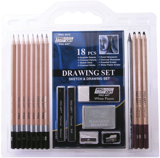C2F PRO-3078 Pro Art Drawing Set 18 Count                                                                                                             