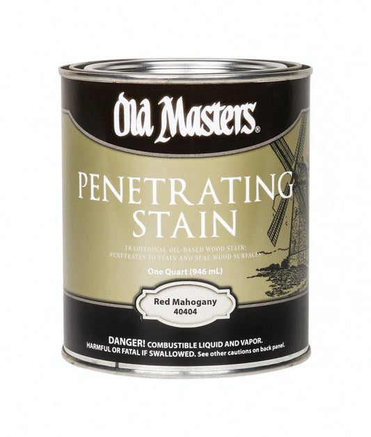 Old Masters  Semi-Transparent  Red Mahogany  Oil-Based  Penetrating Stain  1 qt.