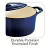 3.5 Qt Enameled Cast Iron Series Covered Round Dutch Oven in Gradated Cobalt