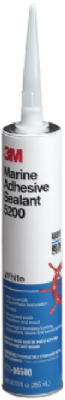 Polyurethane Marine Adhesive/Sealant, White, 1/10-Gal. Cartridge