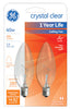 GE 40 watts B10 Decorative Incandescent Bulb E12 (Candelabra) Soft White 2 pk (Pack of 6)