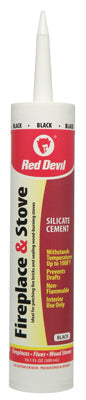 Red Devil Black Silicate Cement Fireplace & Stove Repair Cartridge (Pack of 12)
