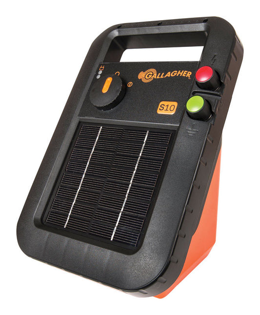 Gallagher  S10  6 volt Solar-Powered  Fence Energizer  83635200 sq. ft. Black/Orange