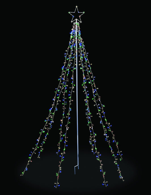 Celebrations  LED  Multi  7 ft. Yard Decor  Large Multicolored Cluster String Tree