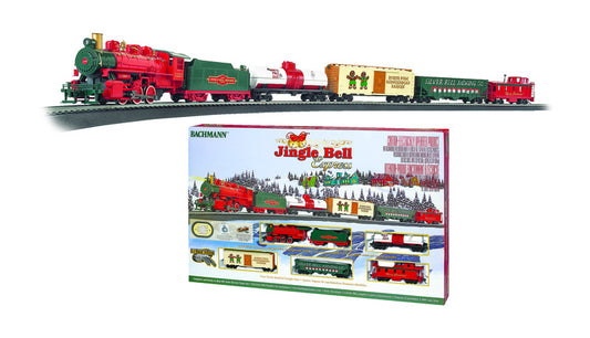 Bachmann Jingle Bell Express Plastic/Steel Multicolored Single Dome Electric Train Set 47 x 38 in.