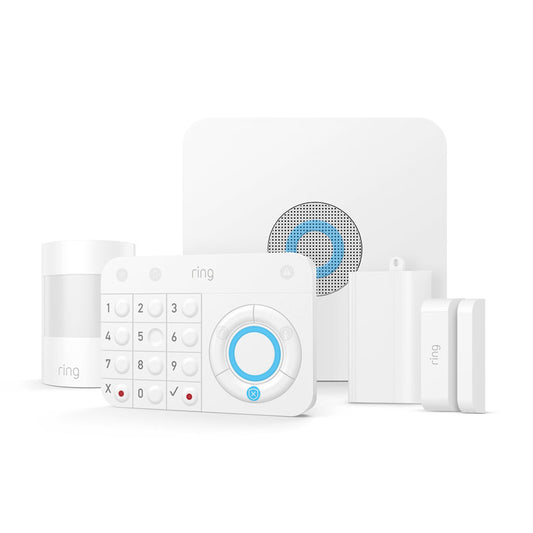 Ring Battery Powered Indoor White Alarm Home Security Kit